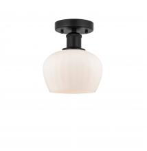 Innovations Lighting 616-1F-BK-G91 - Fenton - 1 Light - 7 inch - Matte Black - Semi-Flush Mount