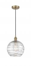 Innovations Lighting 616-1P-AB-G1213-10 - Athens Deco Swirl - 1 Light - 10 inch - Antique Brass - Cord hung - Mini Pendant