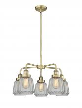 Innovations Lighting 916-5CR-AB-G142 - Chatham - 5 Light - 26 inch - Antique Brass - Chandelier