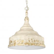 Golden 0806-3P AI - Keating 3 Light Pendant in Antique Ivory