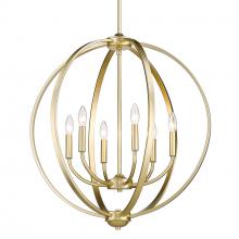 Golden 3167-6 OG - Colson OG 6 Light Chandelier in Olympic Gold