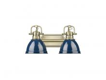 Golden 3602-BA2 AB-NVY - Duncan 2-Light Bath Vanity in Aged Brass with Matte Navy