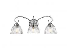 Golden 6952-BA3 CH-CLR - Audra 3-Light Vanity Light in Pewter with Clear Glass