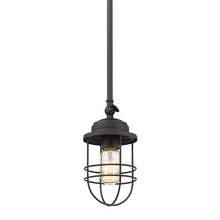 Golden 9808-M1L BLK - Seaport Mini Pendant in Matte Black