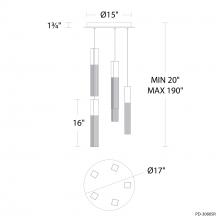 Modern Forms US Online PD-30805R-AB - Cinema Multilight Pendant Light