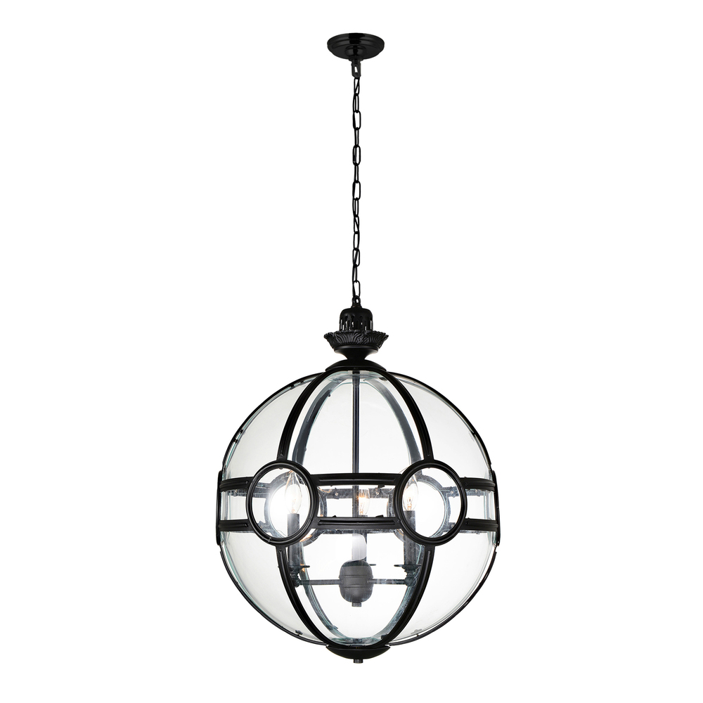 Beas 3 Light  Pendant With Black Finish