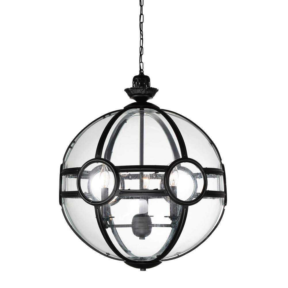 Beas 3 Light  Pendant With Black Finish