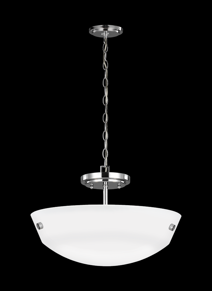 Two Light Semi-Flush Convertible Pendant