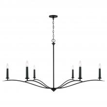 Capital 450661BI - 6-Light Elongated Chandelier in Black Iron