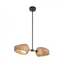 Kuzco Lighting Inc PD20602-BK/OP - Lanai 2 Head Black/Opal Glass LED Pendant