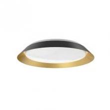 Kuzco Lighting Inc FM43419-BK/GD - Jasper 19-in Black/Gold LED Flush Mount