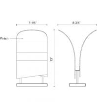 Kuzco Lighting Inc TL83708-BK/WH - Sonder 8-in Black/White LED Table Lamp