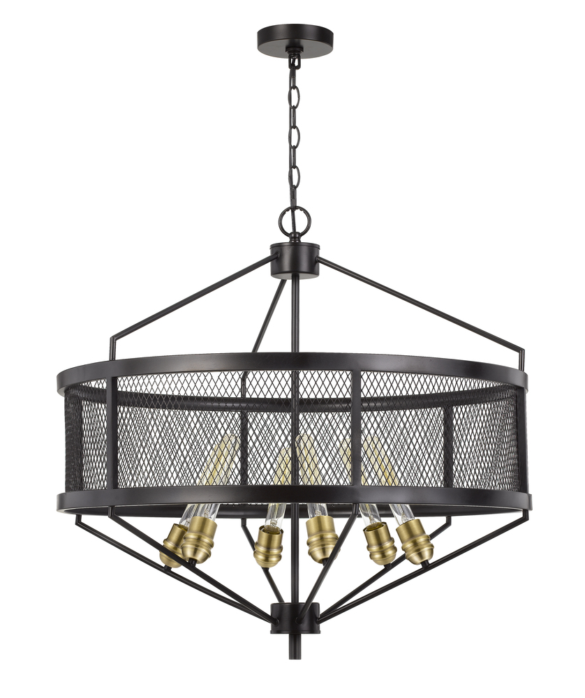 60W X 6 Halle Metal Chandelier (Edison Bulbs Are Not Included)