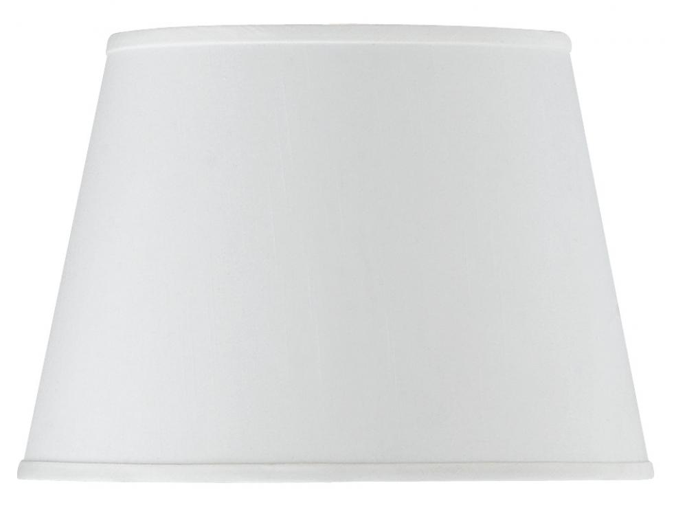 10" Tall White Round Hardback Fabric Shade