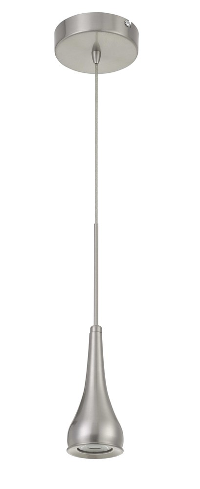 13" Height Metal Mini Pendant in Brushed Steel Finish