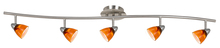 CAL Lighting SL-954-5-BS/AMS - 7.25-19.25" Inch Adjustable Metal Serpentine Five Light Ceiling Fixture