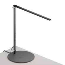 Koncept Inc AR1000-CD-MBK-QCB - Z-Bar Solo Desk Lamp with wireless charging Qi base (Cool Light; Metallic Black)