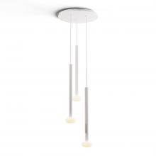 Koncept Inc CMP-C3-S-24-MWT+NA+GLB - Combi Pendant 24" Circular 3 Combo Matte White with Matte White Canopy