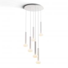 Koncept Inc CMP-C6-S-12-MWT+NA+GLB - Combi Pendant 12" Circular 6 Combo Matte White with Matte White Canopy