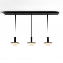 Koncept Inc CMP-L3-S-06-MTB+GDGY9+GLB - Combi Pendant 6" Linear 3 Combo Matte Black with Matte Black Canopy