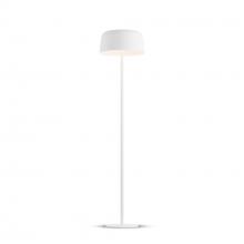 Koncept Inc YUF-SW-MWT+MMWT - Yurei Floor Lamp (Matte White) with 14" Metal Shade, Matte White