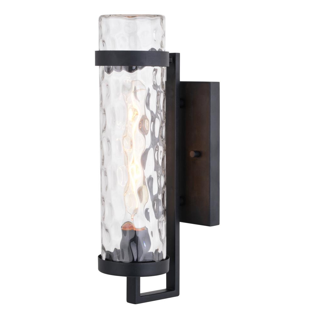 Seymour 15.5-in. H Outdoor Wall Light Textured Black