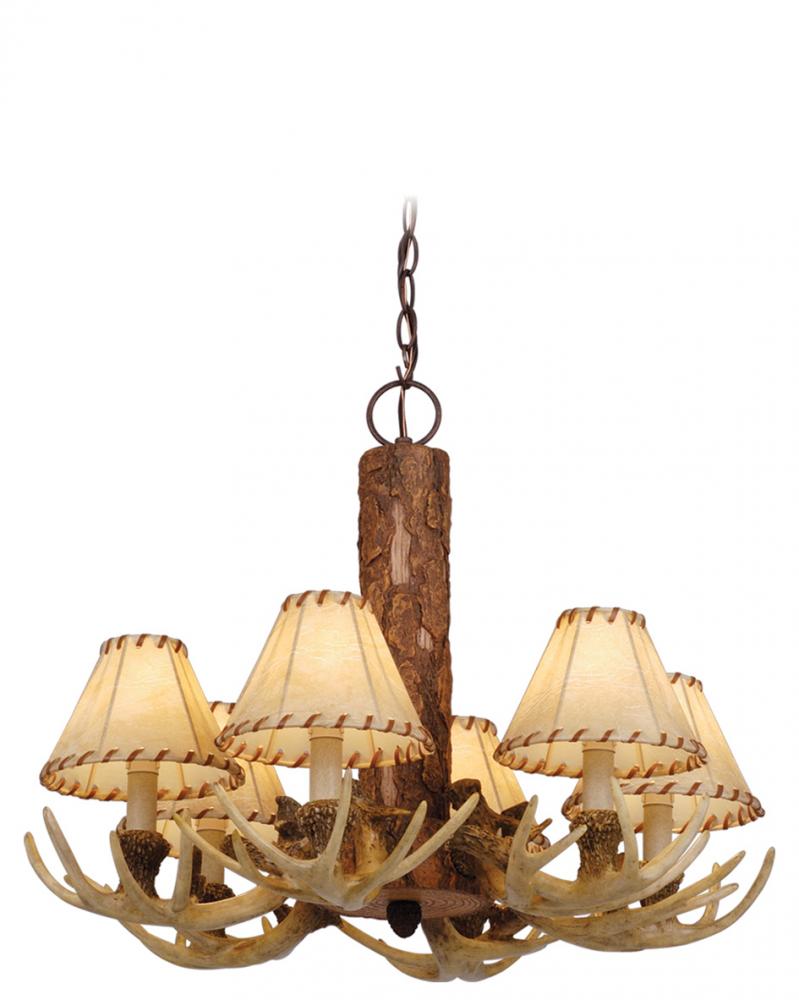 Lodge 6L Antler Chandelier Noachian Stone