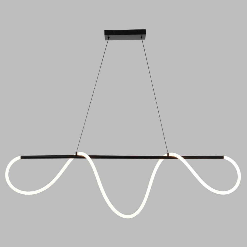 Bowman 57.5-in. W LED Linear Chandelier Matte Black