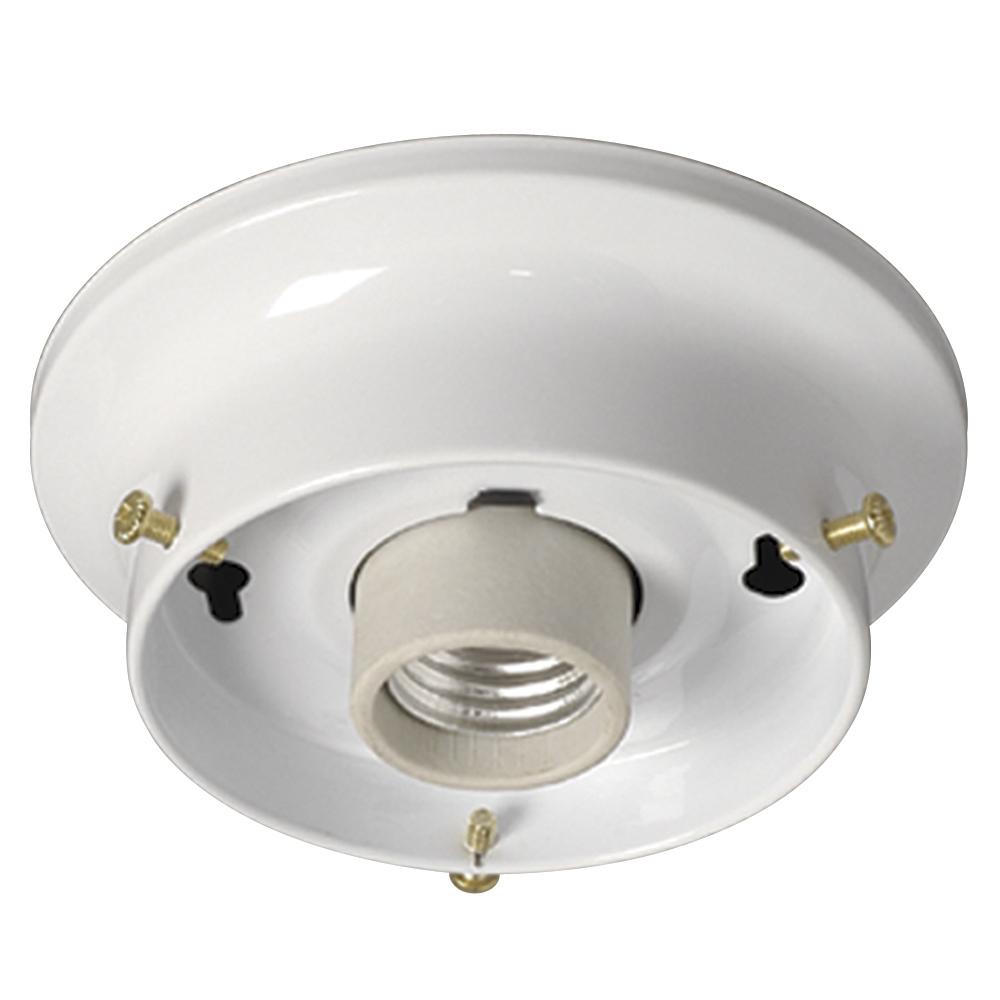 3-1/4" One-light Indoor Ceiling Holder - White