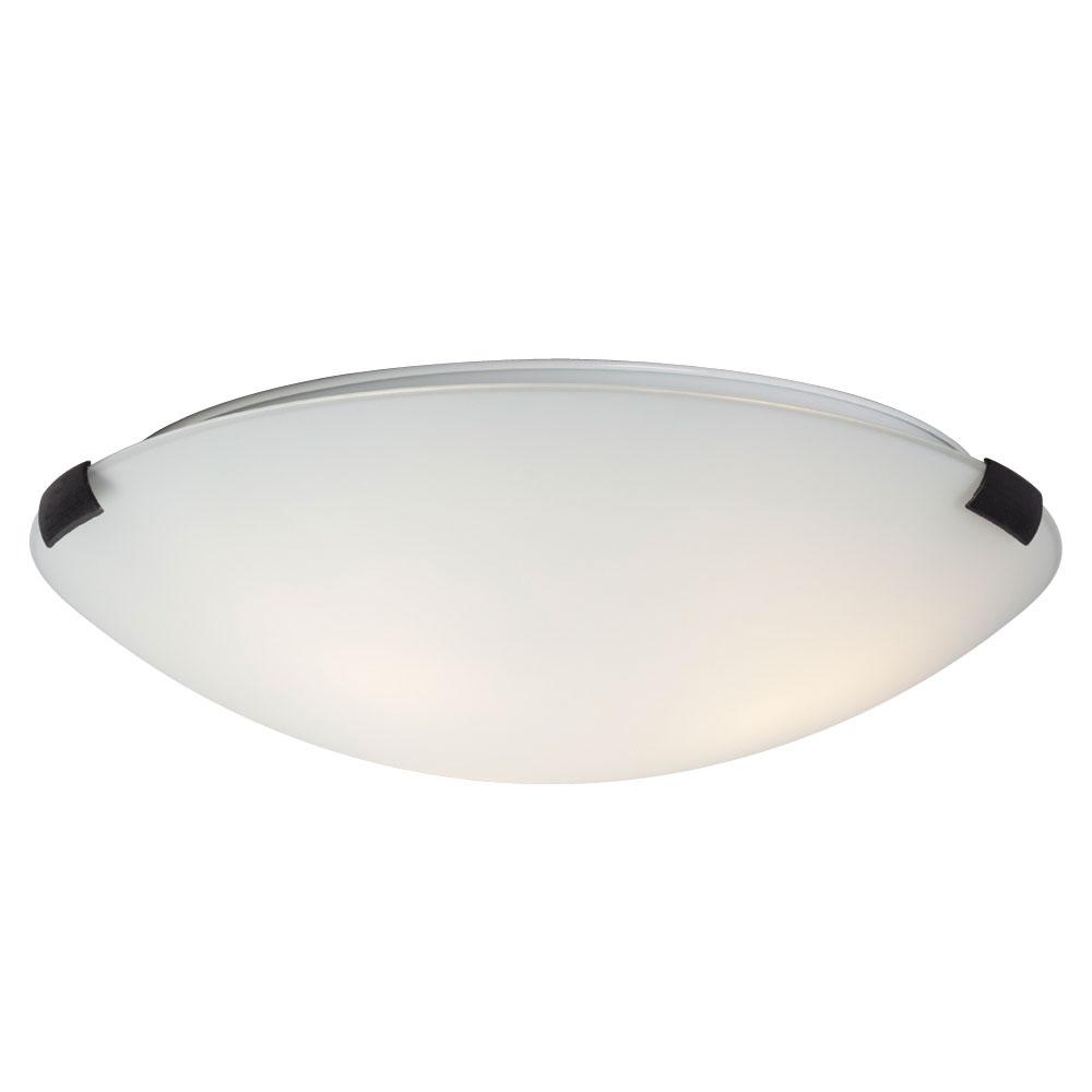 Flush Mount Ceiling Light - in Oil Rubbed Bronze finish with White Glass