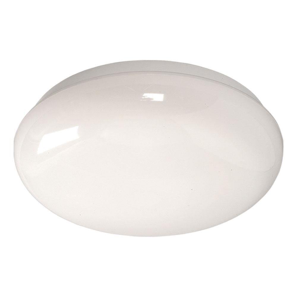 LED Flush Mount Ceiling Light or Wall Mount Fixture - in White finish with White Acrylic Lens