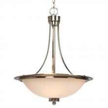 Galaxy Lighting 900421BN - Pendant - Brushed Nickel w/ White Glass