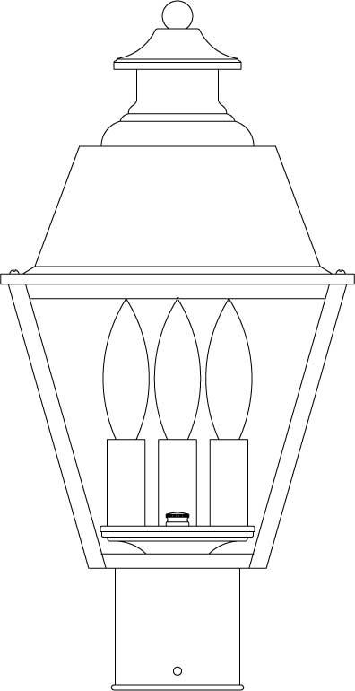 8" inverness post mount with metal roof