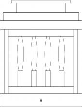 Arroyo Craftsman BOC-14CLR-AC - 14" Bournemouth Column Mount