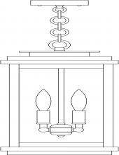 Arroyo Craftsman BOH-8CLR-P - 8" Bournemouth Pendant