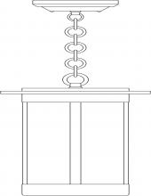 Arroyo Craftsman SAH-9CR-BZ - 9" Santorini Pendant