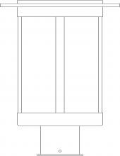 Arroyo Craftsman SAP-9CS-BZ - 9" Santorini Post Mount