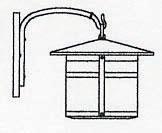 Arroyo Craftsman BB-11GW-AB - 11" berkeley wall mount