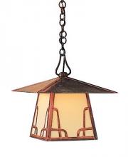 Arroyo Craftsman CH-12HGW-AB - 12" carmel pendant with hillcrest overlay