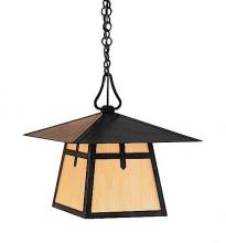 Arroyo Craftsman CH-15DGW-AB - 15" carmel pendant with dart overlay