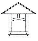 Arroyo Craftsman EC-16EGW-AB - 16" evergreen column mount without overlay (empty)