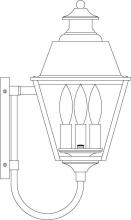 Arroyo Craftsman INB-8MRRM-BZ - 8" inverness wall mount with metal roof