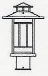 Arroyo Craftsman KP-9GW-AB - 9" kennebec post mount