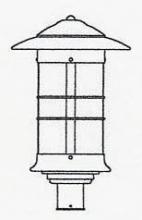 Arroyo Craftsman NP-14LGW-AB - 14" newport long body post mount fixture