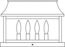 Arroyo Craftsman PRC-15CLR-BZ - 15" Providence column mount