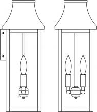 Arroyo Craftsman PRW-7LCLR-RC - 7" Providence long body flush wall mount