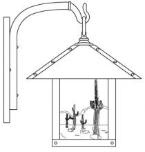 Arroyo Craftsman TRB-12CTGW-P - 12" timber ridge wall bracket with cactus filigree