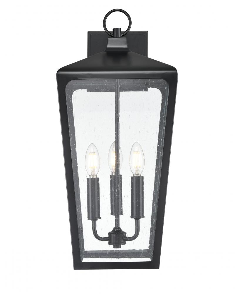 Brooks 3-Light Outdoor Wall Sconce Powder Coated Black