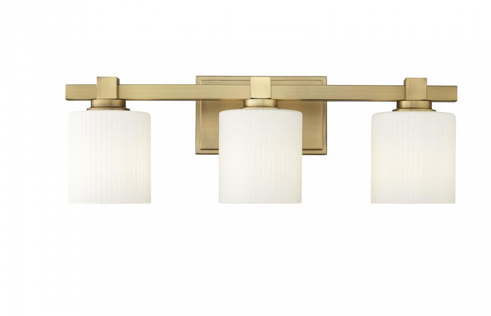 3-Light Vanity Vintage Brass