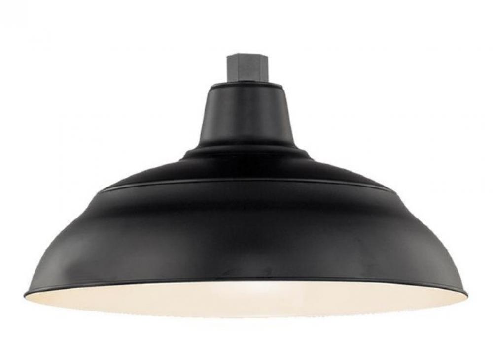 R Series 1-Light Warehouse Shade Satin Black